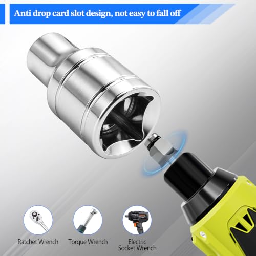 2 Pcs 1/2" Drive 8mm Shallow Impact Socket | Anti-Rounding 12 Point Design, Square Chamfered Opening, Easy Removal of Axle Nut - color: Shallow, size: 8mm