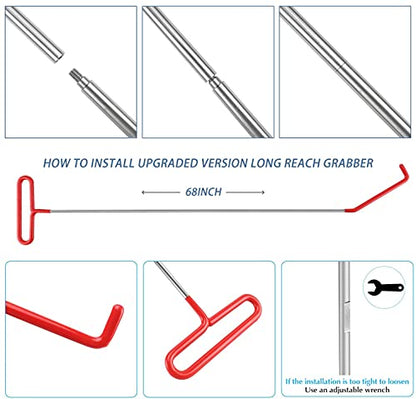 68 Inch Solid Steel Rod, Car Repair Kit for Daily Vehicle Maintenance