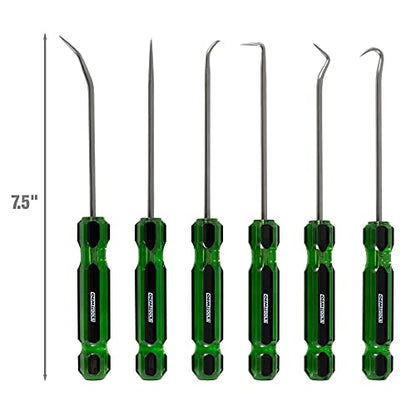 OEMTOOLS 26545 6 Piece Hook And Pick Set With Acetate Handle, Hook Tool And Pick Tool, Vehicle Pick And Hook Set, Pick Tool Set For Mechanics - style: 6 Piece