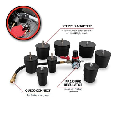 Performance Tool W89748 Turbocharger System Leakage Tester Kit - Find & Fix Turbo Leaks with Ease - style: Turbocharger System Leakage Tester