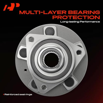 A-Premium 2 x Wheel Bearing and Hub Assembly with 5-Lug | Compatible with Chevrolet Equinox, Malibu, Impala & GMC Terrain & Buick Lacrosse, Regal, Allure & Cadillac CTS & Saab 9-5