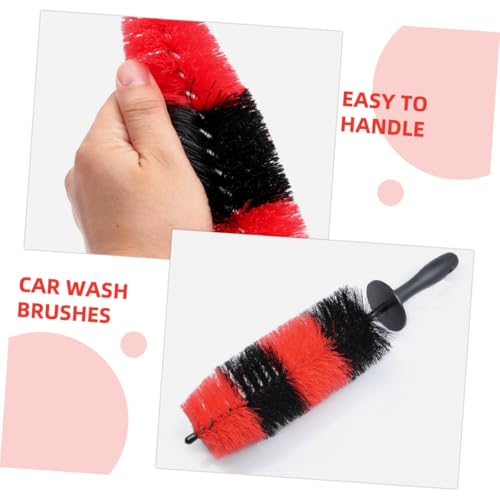Wheel Brush for Car Cleaning Ergonomic Tire Hub with Dense Bristles Multi Purpose Use for Rims and More Durable Material for Car Detailing