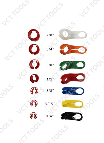 VCT 14pc Master Fuel and Air Conditioning Line Disconnect Tool Set, 1/4, 5/16, 3/8, 1/2, 5/8, 3/4, 7/8 inch
