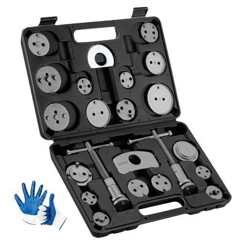Brake Caliper Compression Tool 24-Piece Heavy Duty Disc Brake Piston Caliper Compressor Rewind Tool