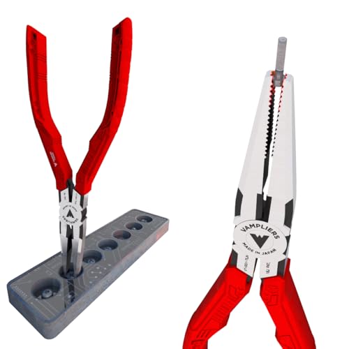 VAMPLIERS 7.5" Stripped Screw Extractor Needle Nose Pliers. Made in Japan. Time-Saving Long Nose Screw Removal Plier for Removing Damaged Fasteners in Confined Spaces. - style: 7.5" Long Nose Pliers