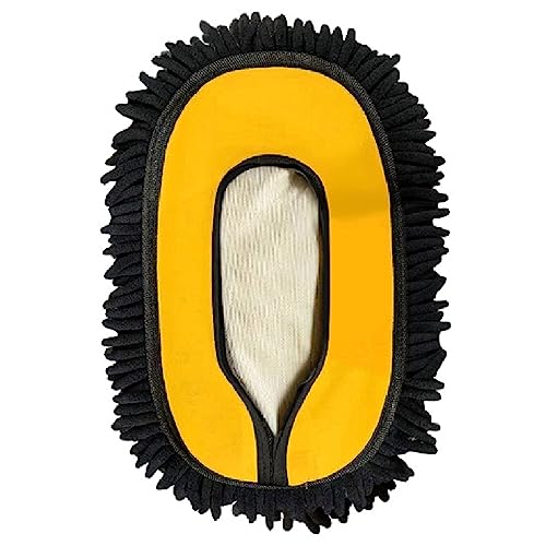 YeewayVeh Car Wash Brush Replacement Cover, Soft Microfiber Car Wash Mop Head Compatible with 15° Curved Pole Long Handle Cleaning Brush Mop, Yellow - color: Chenille Yellow