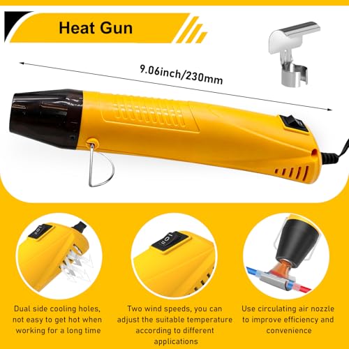 2066Pcs Heat Shrink Solder Seal Wire Connectors Kit with Heat Gun and Wire Stripper Crimping Tool, Waterproof Heat Shrink Wire connectors Electrical Wire Terminals for Marine Electrical - size: 2066Pcs with Heat Gun