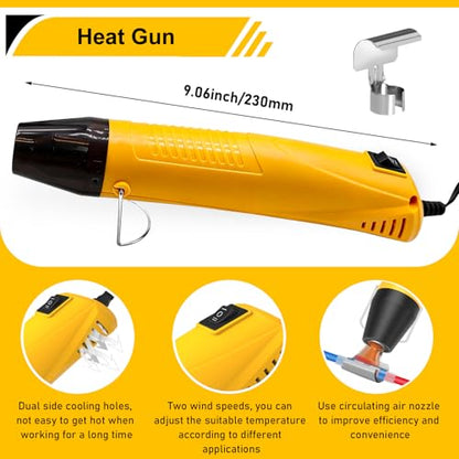 2066Pcs Heat Shrink Solder Seal Wire Connectors Kit with Heat Gun and Wire Stripper Crimping Tool, Waterproof Heat Shrink Wire connectors Electrical Wire Terminals for Marine Electrical - size: 2066Pcs with Heat Gun