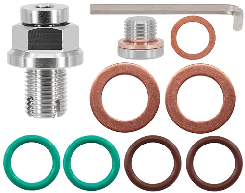 1/2"-20 Oversize Piggyback Oil Drain Plug, Stainless Steel Self Tapping Oil Pan Thread Repair Kit - size: 1/2"x20