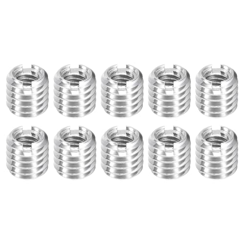 uxcell 10Pcs Threaded Inserts, M4-0.7x6 & M6-1x6 Stainless Steel 303 Screw Thread Sleeves Thread Repair Insert for Mechanical Equipment - size: M4-0.7x6 & M6-1x6mm