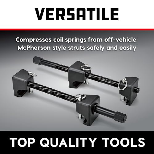 Powerbuilt Strut Spring Compressor Kit, Remove and Install Coil Springs, Tighten Compressor, Car Repair, 2 Piece, Storage Case 648627 - style: 5 Piece