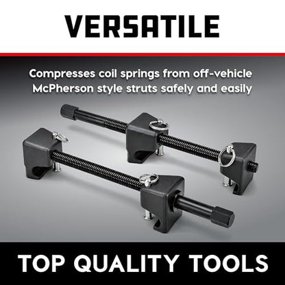 Powerbuilt Strut Spring Compressor Kit, Remove and Install Coil Springs, Tighten Compressor, Car Repair, 2 Piece, Storage Case 648627 - style: 5 Piece