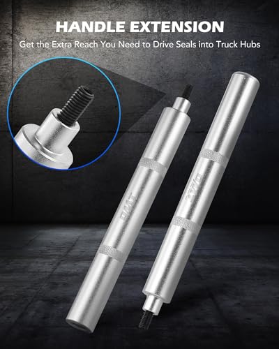 Orion Motor Tech Truck Hub Seal Installer Kit, 9pcs Heavy Duty Seal Drivers Compatible with Class 7 8 Trucks, 4-13/16" to 6-5/16" Large Race and Seal Drivers for Truck Hub Seal Removal Installation - size: 4-13/16 to 6-5/16 in.