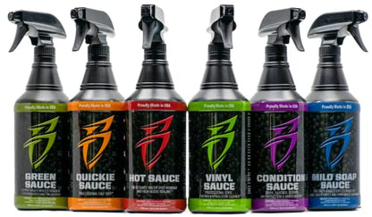 Bling Sauce Hot Sauce Hard Water Spot Remover with Wax Sealants, 32 oz | Hard water spot remover cleans without stripping wax, adds glossy sealants and works on boats, RVs, autos and glass - size: 32 Fl Oz (Pack of 1)