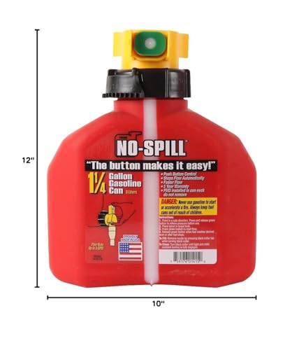 No Spill 1415 1.25 Gallon Gasoline Gas Can
