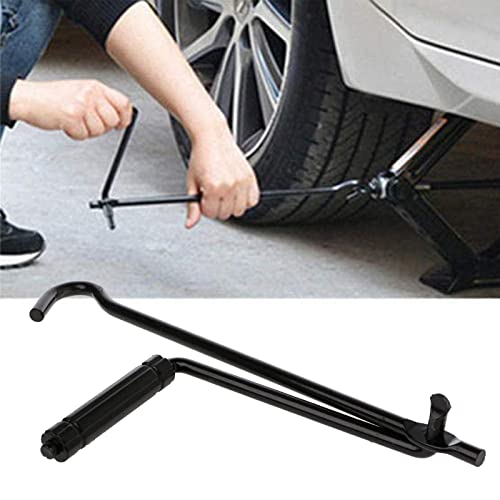 2 Pack Scissor Car Jack Handle Replacement Labor-Saving Folding Lug Wrench Scissor Lift Jack Crank Handle for Tire Changing Kit Car Scissor Jack Sedan SUV Automatic Vehicle Emergency Kit
