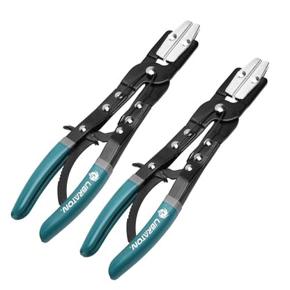 LIBRATON Ratcheting Hose Pinch Pliers, 2PCS Hose Clamp Pliers Set, 12Inch Hose Pinch Off Pliers, Hose Pliers, Radiator Hose Clamp Pliers, Fuel Line Pliers, Pinch Off Pliers for Coolant, Automotive - style: 2PCS Metal Pilers