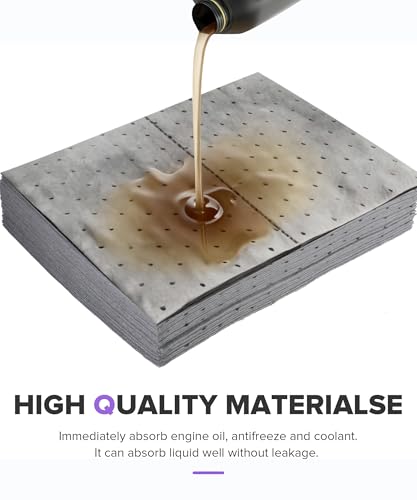 30PCS Absorbent Pads,Car Accessories Oil Cleanup Absorbers,Automotive Spill Mat for Absorbing Protecting,Drip and Spill Pads for Garage,Used for Oil,Water,General Wet Spill Cleanup