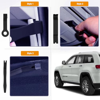 GOOACC 5PCS Auto Trim Removal Tool Kit No-ScratchTool Kit for Car Audio Dash Window Molding Fastener Remover Tool Kit-Black - color: Black, size: 5PCS Trim Removal Tool