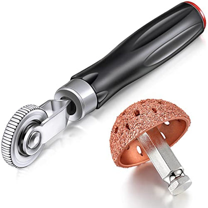Tallew 2 Pieces Tire Patches Tools, Tire Patch Roller and Tire Buffer Wheel, Tire Repair Grinding Head Buffing Wheel for Air Tire Buffer (42 mm)