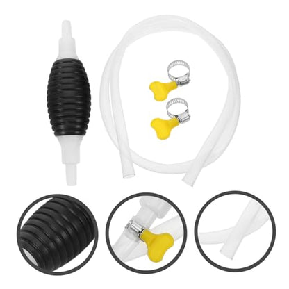 1Set Siphon Pump Kit Manual Transfer Hose for Automotive Household Fluid Transfer Needs Easy to Use Oil Sucker Pump