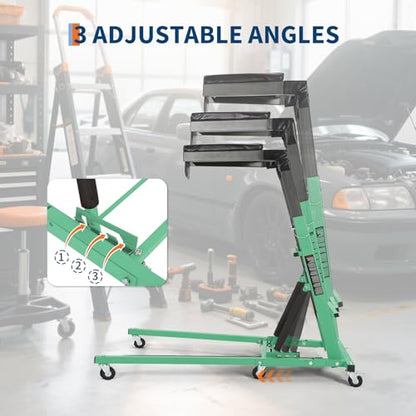 Top Automotive Creeper,Engine Topside Creeper with Adjustable Height 49.21 in to 68.89 in, 400 LBS Capacity High Topside Creeper,6 Swivel Caster Wheels, Heavy Duty Foldable Garage Creepers for Auto | 400 LBS Capacity High Mechanic Creeper, 6 Swivel Caster
