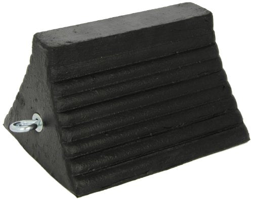 Checkers Industrial Safety Products Roadblock RC815 Rubber Wheel Chock with Void Bottom, Black, 10" Length x 8" Width x 6" Height
