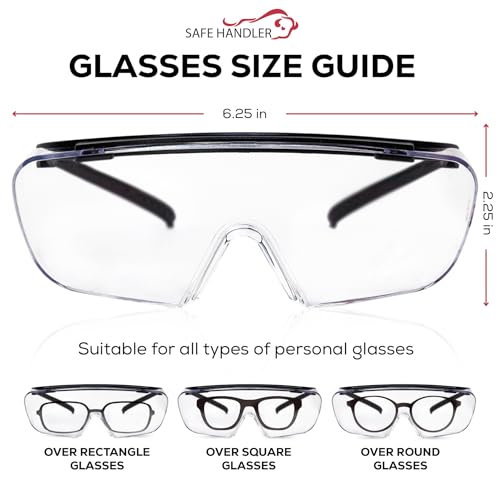 SAFE HANDLER Duarte Anti fog Safety Glasses Over Eyeglasses, 144 pack | ANSI Z87.1, Impact & Scratch Resistant UV 400 Eyewear for Men & Women — Built in side shield and Adjustable Temples - style: 144 Pairs