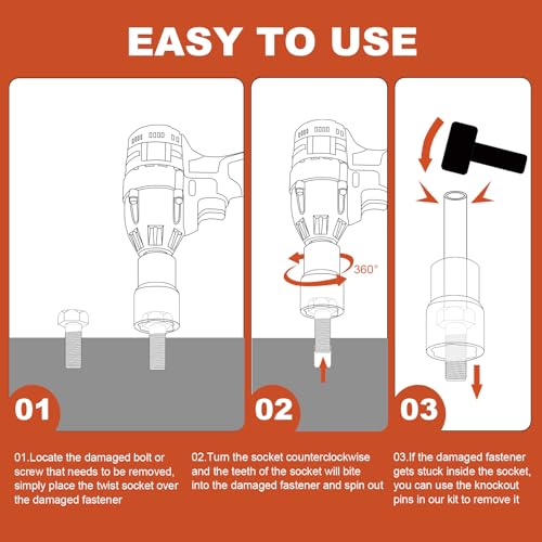 27mm 1/2" Drive Impact Twist Socket | Professional Lug Nut Remover for Damaged, Rusted & Stripped Nuts - Spiral Flute Design Bites Without Slipping - size: 27mm