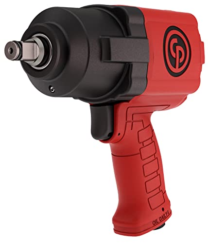 Chicago Pneumatic CP7741 Air Impact Wrench (1/2 Inch), Air Impact Gun Industrial Repair & Assembly Tool, Pistol Handle, Twin Hammer, Max Torque Output 715 ft. lbf/970 Nm, 10000 RPM - size: Strandard