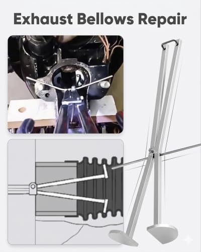 Gimbal Bearing Puller & Installer Tool with Bellows Expander Hinge Pin Tool, Gimbal Bearing Removal Alignment Installation Kit for Mercruiser Alpha, Alpha 1, MR, Bravo, OMC, and Volvo