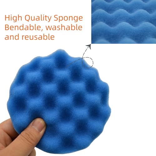 12Pcs 7inch Foam Buffing Polishing Pads Kit, with Coral Fleece Pad, Backing Plate, M14 Drill Adapter, Car Buffing Kit for Car Polishing, Waxing, Sealing Glaze (12Pcs-7inch) - size: 12Pcs-7inch