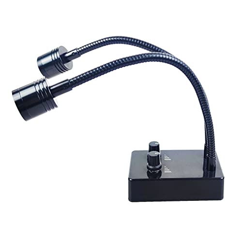 Microscope Light Source, USB Desk Dual Gooseneck Lights LED Mini Spot Light Illuminator for Stereo Microscope Camera Industrial Video Zoom C Mount Lens for Repair Soldering PCB Lab