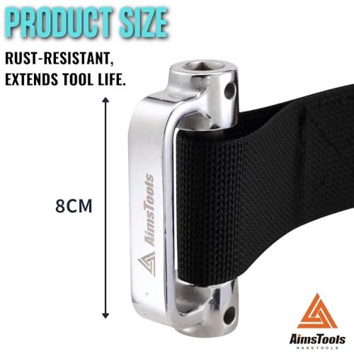 Heavy Duty Nylon Strap Oil Filter Wrench, Up to 9 Inch Universal | Strap Band, Tight Area Access, Secure Grip Texture, Engine Filter, Conduit and Fitting Removal, Cars Trucks SUVs RVs - size: Up to 9"(229mm) - Black