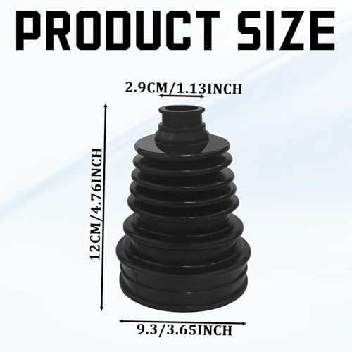 2PCS CV Axle Boot Repair Kit with 4 Stainless Steel Clamps and 6 Cable Ties, Universal CV Joint Boot for 19mm-24mm Shafts, Silicone Waterproof Dustproof Split Tie Rod Boots for Most Vehicle