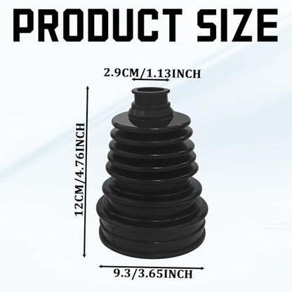 2PCS CV Axle Boot Repair Kit with 4 Stainless Steel Clamps and 6 Cable Ties, Universal CV Joint Boot for 19mm-24mm Shafts, Silicone Waterproof Dustproof Split Tie Rod Boots for Most Vehicle