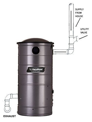 UV150GKP3 Extended Life Professional Wall Mounted Utility Vacuum with 50ft. Garage Kit Pro (Unit and Kit Plus 3 Inlets) - size: Unit and Kit plus 3 Inlets