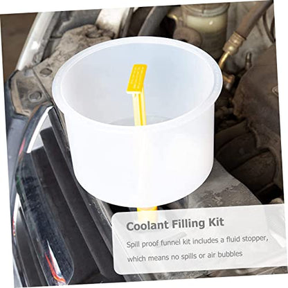 Zerodeko 1Set Radiator Filling Kit Spill Coolant Tool for Cars Trucks Non Spill Design with Extension for Hard to Reach Areas for Radiator Surge Tanks