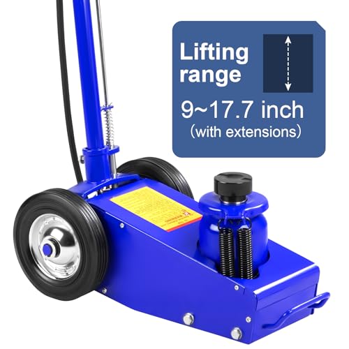 Air Hydraulic Floor Jack Blue, 22 Ton Capacity - color: Blue