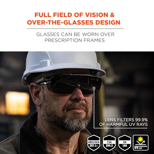 Ergodyne Skullerz OSMIN Safety Glasses, ANSI Z87.1 - color: Smoke Lens