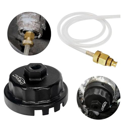 3mirrors Oil Filter Wrench, Oil Drain Tool Set Compatible with Toyota Lexus Scion Camry Tundra Highlander Sienna 2.0-5.7L Engine with 64mm Cartridge Style Oil Filter System