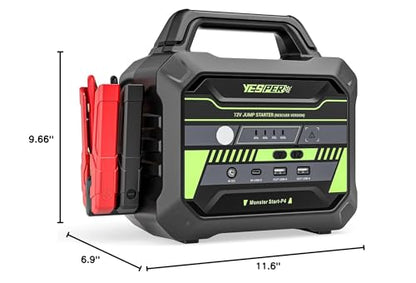 YESPER 6000A Car Starter Jump Box - 78000mAh Heavy Duty Truck Battery Jump Starter for All 12V Diesel & Gas, SuperSafe Portable Jump Pack, Powerful Force Start Jumper Box (-40°F to 140°F)