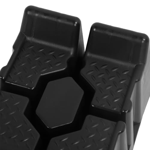 Low Profile Car Service Ramps 2 Pack, Reinforced Plastic Vehicle Lifting Ramps, 6000 LB Heavy Duty Garage Car Ramp with 6.7 Inch Lift Height, Portable Auto Repair Ramp