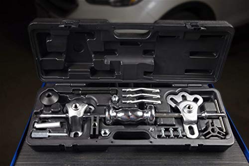 OTC 4579 9-Way Slide Hammer Puller Set with 5 lb. Chrome Plated Hammer, Multiple Puller Attachments Suitable for a Wide Variety of Pulling Jobs, and a Sturdy Blow-Molded Carrying Case