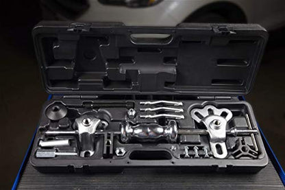 OTC 4579 9-Way Slide Hammer Puller Set with 5 lb. Chrome Plated Hammer, Multiple Puller Attachments Suitable for a Wide Variety of Pulling Jobs, and a Sturdy Blow-Molded Carrying Case