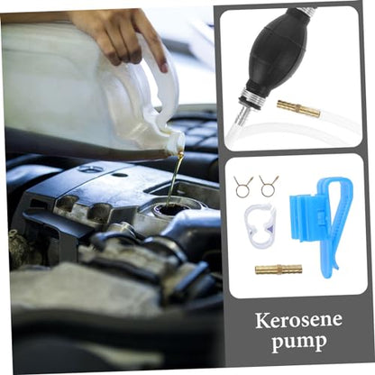 1Set Manual Oil Transfer Pump Hose Kit Lightweight Water Fuel Siphon Easy to Use for Automotive Outdoor Activities Sturdy Reusable Accessories