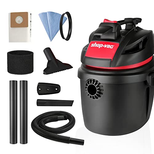 Shop-Vac 5760288 2.5 Gallon Wet/Dry Vacuum, 2.5 Peak HP, 1.25 Inch Diameter x 4 Ft Hose, Portable Compact Design - color: Black