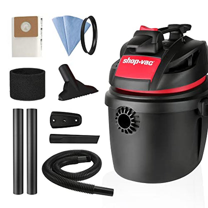 Shop-Vac 5760288 2.5 Gallon Wet/Dry Vacuum, 2.5 Peak HP, 1.25 Inch Diameter x 4 Ft Hose, Portable Compact Design - color: Black