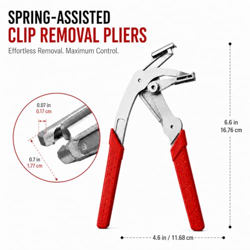 Clip Removal Tool for Car: Auto Fastener Clip Removal Pliers Professional Car Trim Removal Tool for Plastic Fasteners Push Pin Door Trim Disassembly Damage Free Automotive Clip Remover