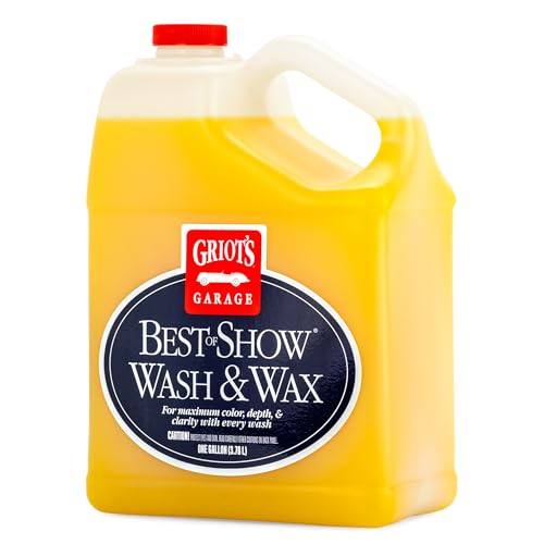 Griot's Garage Best of Show Wash and Wax for Car Detailing and Cleaning, Carnauba-Packed Coating, High Gloss Shine and Protection for Auto Paint, 11396, One Gallon - size: 128 Fl Oz (Pack of 1)